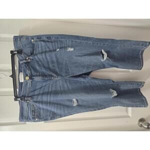 Lane Bryant Distressed Blue Pedal Pant Jeans Size 22/24